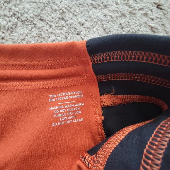 Outdoor Afro x REI Co-op Womens L Orange Black Colorblock 7/8 Leggings - Picture 9 of 12
